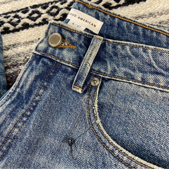 NWOT Sample Good American Good Ease Quartz Blue Wide Leg High Rise Jeans 4/27 - Picture 12 of 13